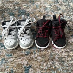 Nike Kids' Gray and Black Jordan retro 1s